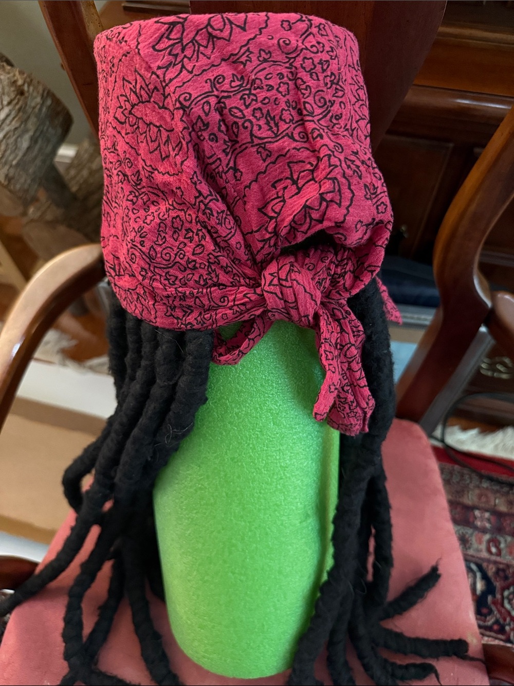 Pirates of the Caribbean Jack Sparrow bandana with dreads - Picture 2 of 3